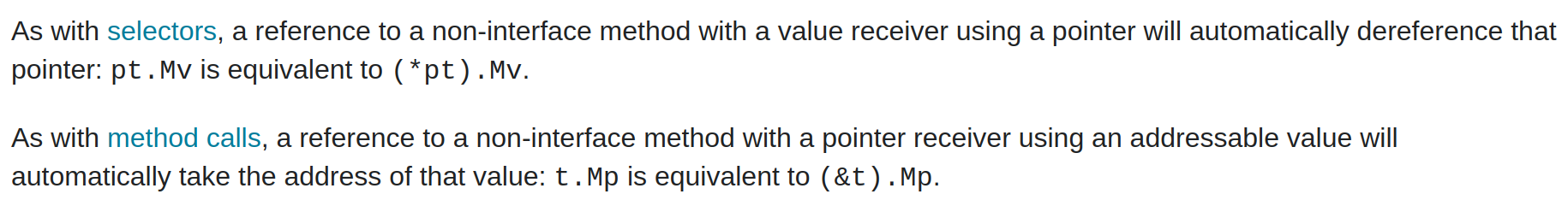 Golang spec: wrong thing taken as a reference for method value rules
