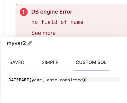 Apache Superset Creation of a dimension using SQL Server data warehouse fails with 'no field of name'