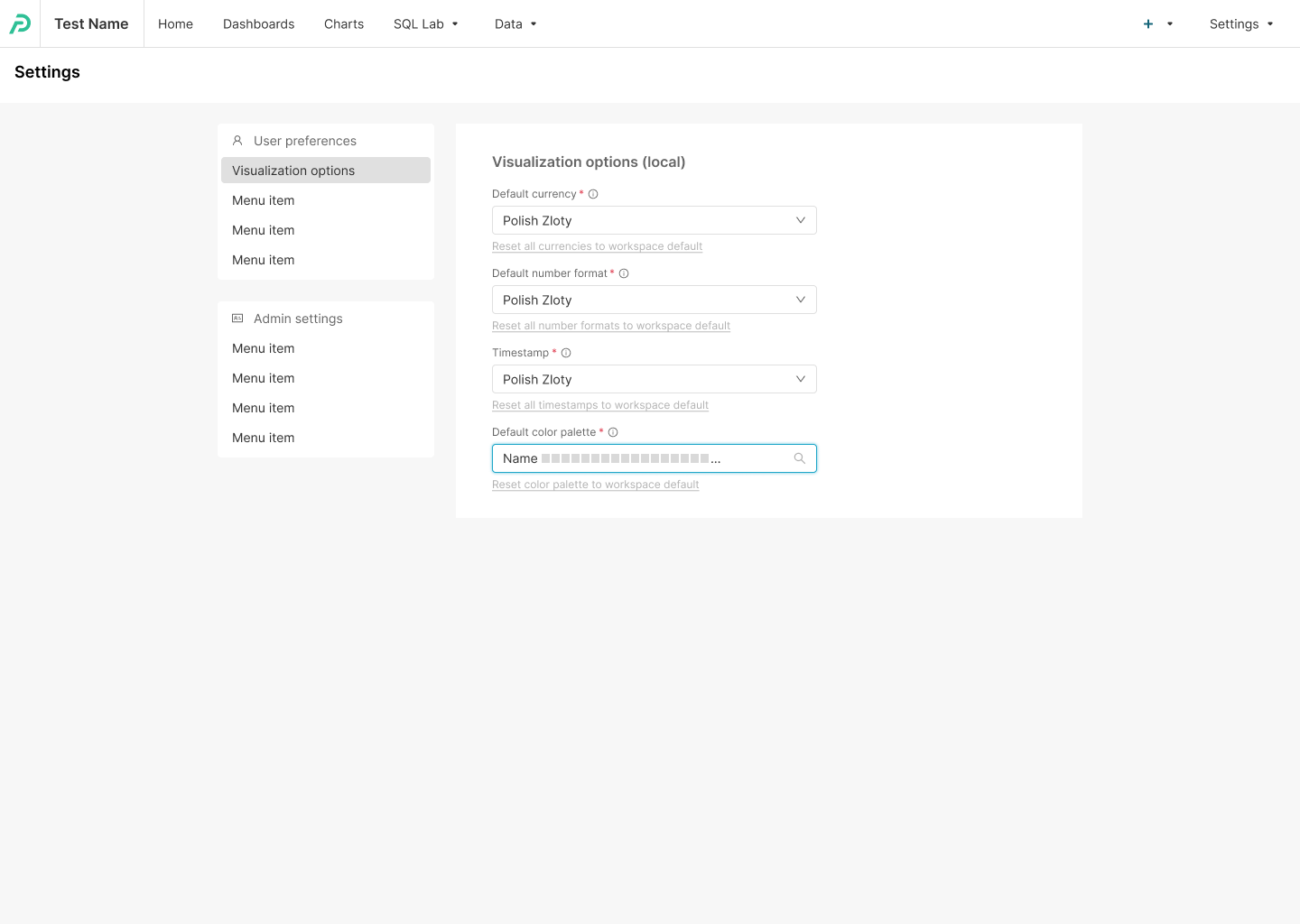 Apache Superset [SIP-127] User Preferences