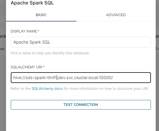 Apache Superset SuperSet Database connection is successfully established but not able to get the tables under a specific schema