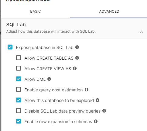 Apache Superset SuperSet Database connection is successfully established but not able to get the tables under a specific schema
