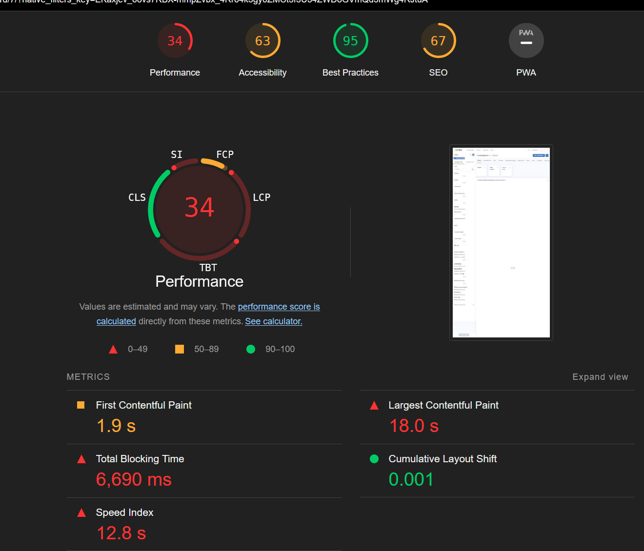 Apache Superset Slow page load time (Lighthouse report)