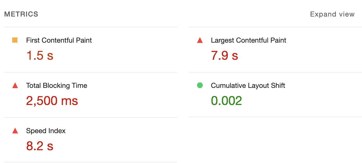 Apache Superset Slow page load time (Lighthouse report)