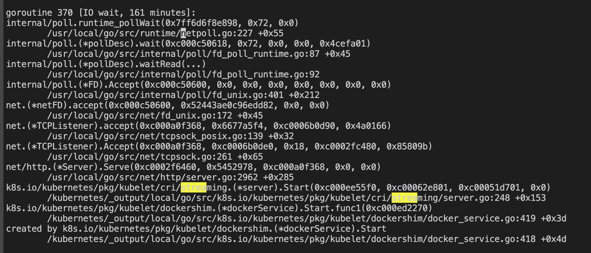 Golang net/http/server.go: the server doesn't exit when the listener socket fd closed