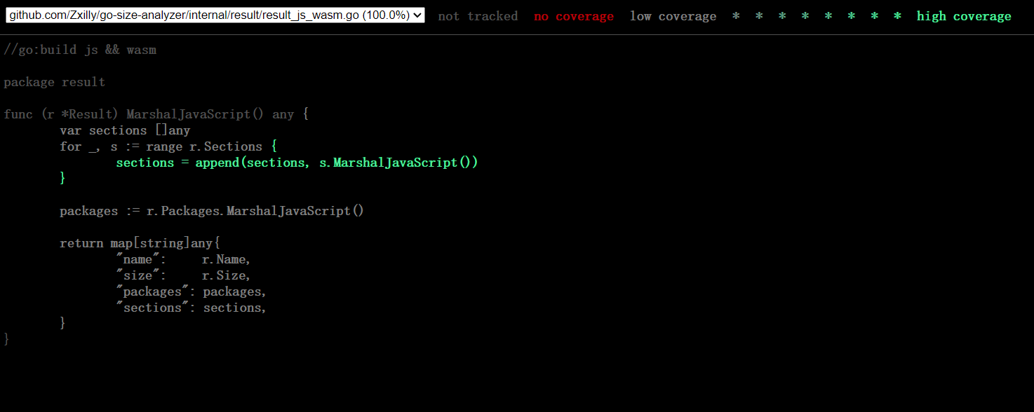 Golang runtime/coverage: inaccurate coverage with covermode=atomic on js/wasm
