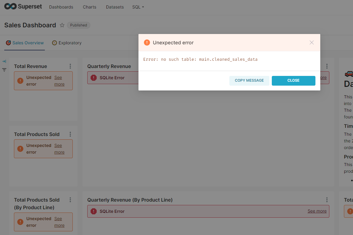 Apache Superset apache/superset latest 7502beb92ce5, load_examples -> dashboards not creating for me