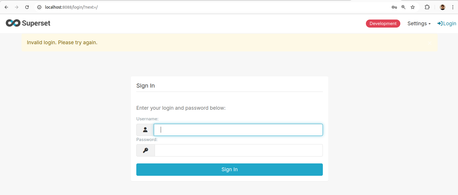 Apache Superset docker compose build leads to relation 