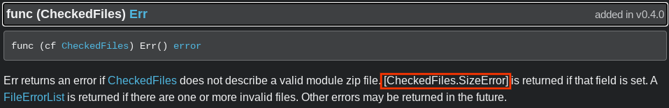 Golang go/doc,x/pkgsite: struct fields inconsistently linked in doc comments