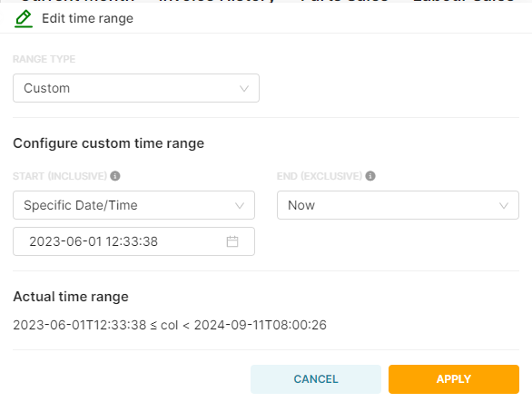 Apache Superset The end date on the filter panel of the dashboard is failing to capture the current data.