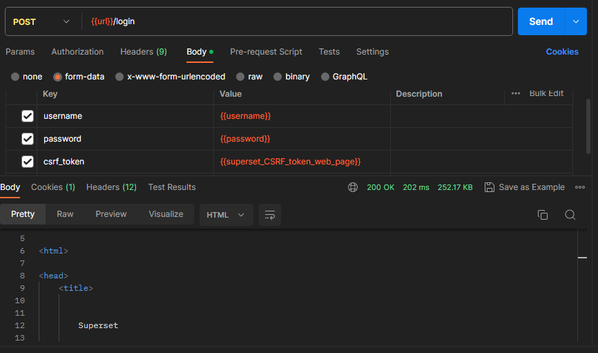 Apache Superset API 