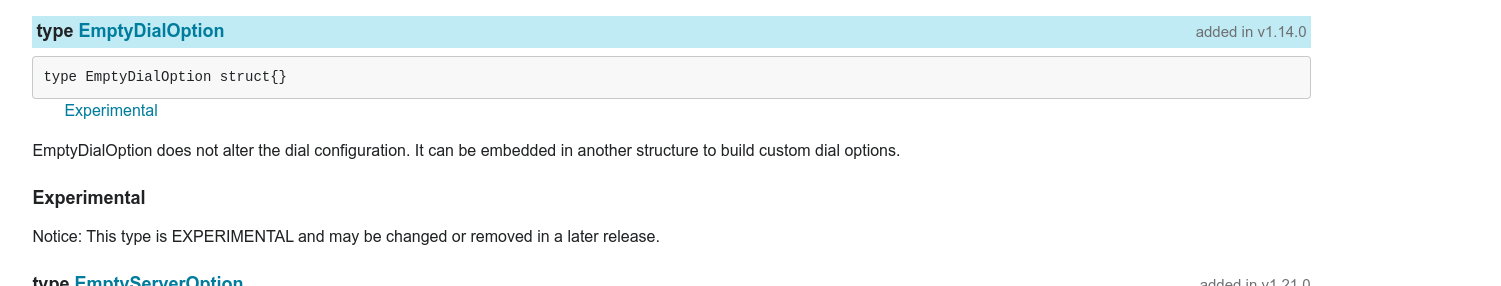 Golang x/pkgsite: type header table of contents links to a different type