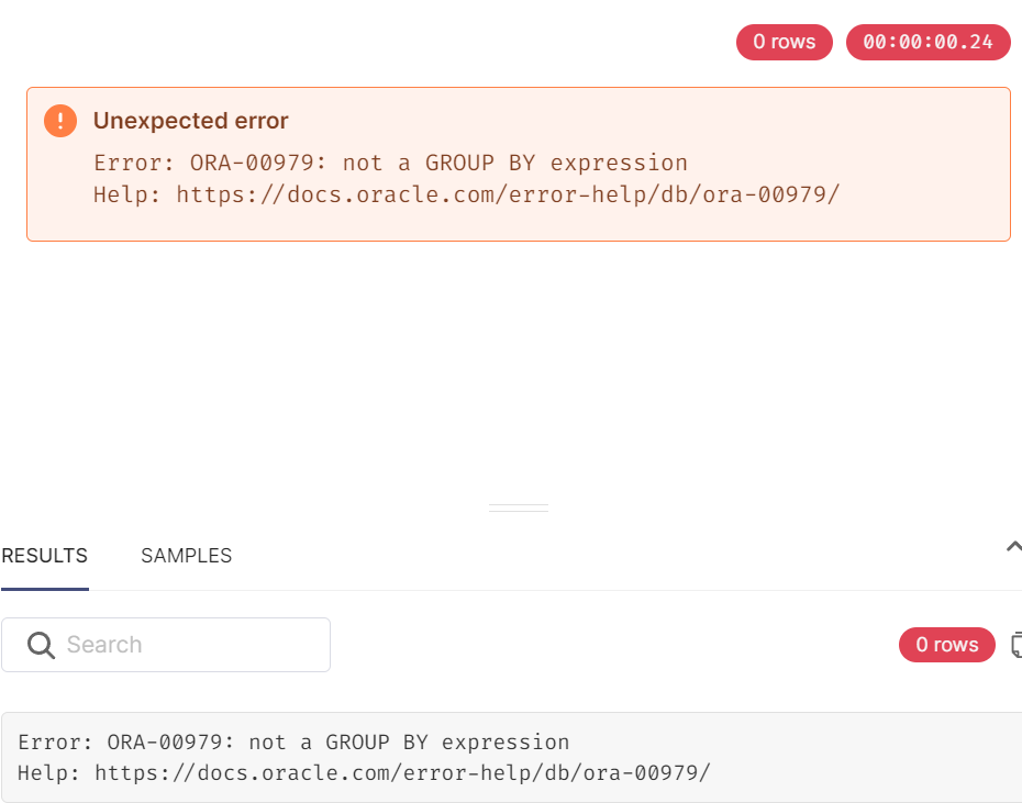 Apache Superset Cannot load filter Error: ORA-00979: not a GROUP BY expression