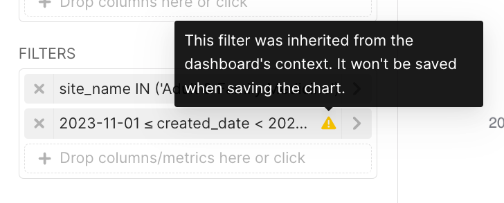 Apache Superset Dashboard-level filters are not applying to charts (that are in-scope)