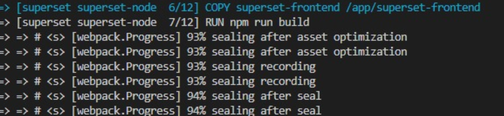 Apache Superset failed to solve: process 