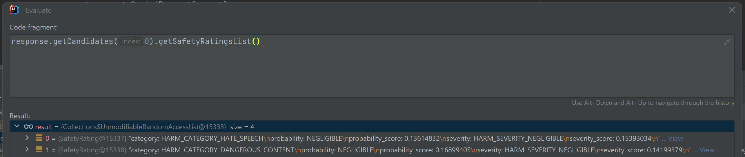 Spring AI VertexAiGeminiChatClient loses information about Safety Ratings when returning ChatResponse